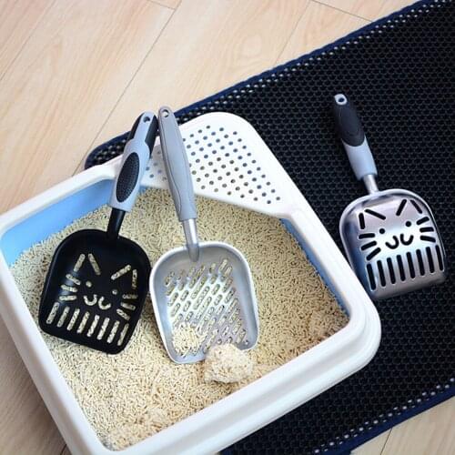 Aluminium Alloy Cat Kitten Litter Sands Shovel Scoop Larger Size Stool Cleaning Pick Up Tool Toilet Training Kit Pets Supplies