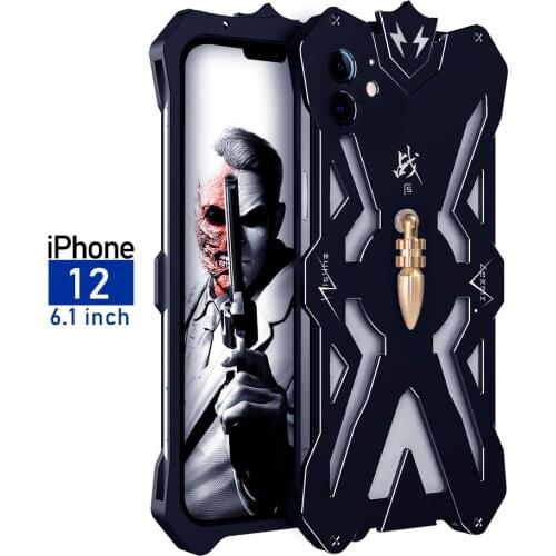 Metal Aluminum Cases Cool For iphone 12 pro Case Bumper Armor For iphone 12 case funda luxury coque cover Holder phone case