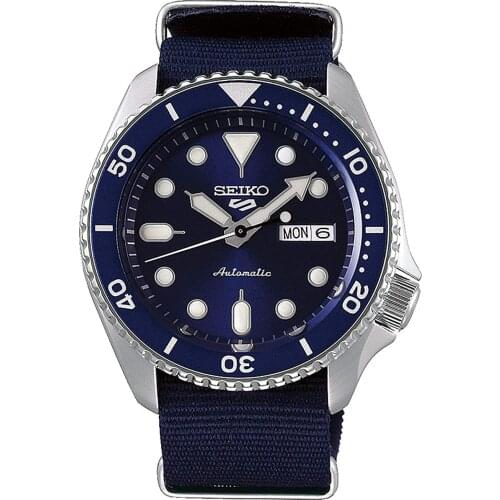 Seiko Mens Analogue Automatic Watch Seiko 5 Sports 43MM Stainless Steel Day-Date Watches Automatic 10.00 atmosphere Seiko Watch