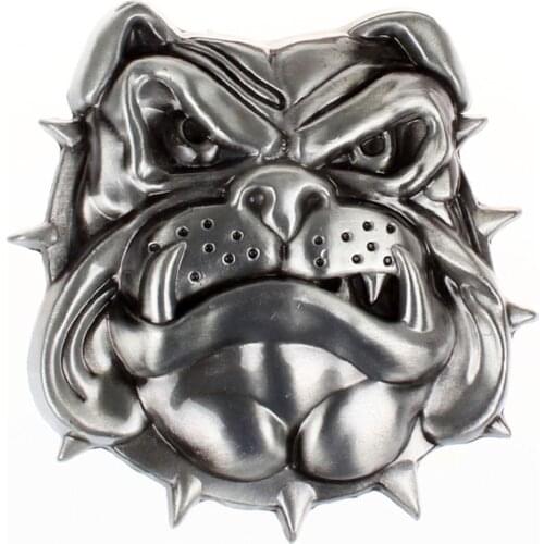 Antique 3D Dog Head Pattern Rodeo Mens American Belt Buckle Cowboy Western India Belt Buckle for 3.6-3.9cm Belt