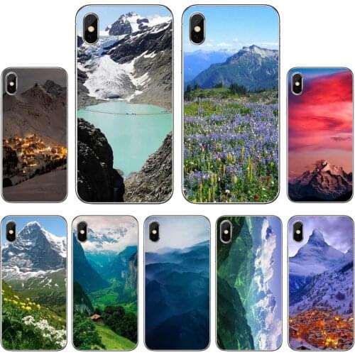 Soft Cover Swiss-Alps-Nature-Mountains-Landscape For Samsung Galaxy S10E S20 FE Note 10 20 Edge Lite Plus Ultra Alpha Core Prime