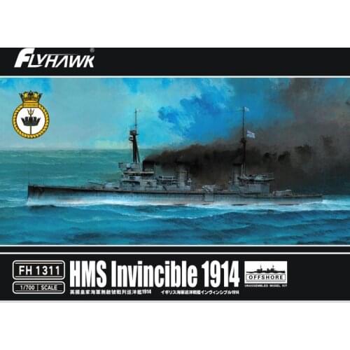 Flyhawk FH1311 1/700 HMS Invincible 1914 - Scale Model Kit