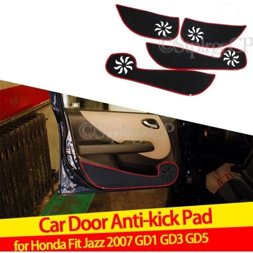 Door anti-kick pad door protection pad door panel cover pad car door sticker For Honda Fit Jazz 2007 GD1 GD3 GD5