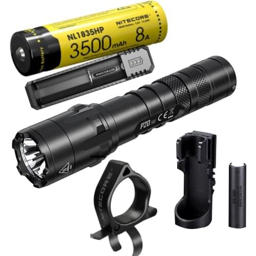 NITECORE P20 V2 Vision High Performace Tactical Flashlight XP-L2 V6 LED max 1100LM beam throw 222 meter outdoor sports torch