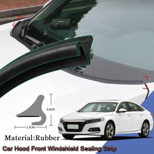 Rubber Seal Strip Windshied Spoiler Filler Protect Edge Weatherstrip Strips Stickers Auto Accessories For Honda Accord 2014-2020