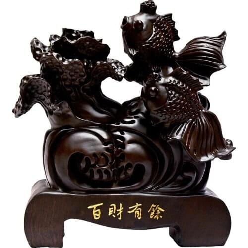 Shengwei craft African ebony king one hundred fiscal surplus wood ornaments 30CM upscale gift collections