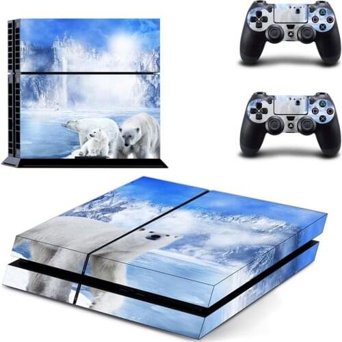 Polar Bear Style PS4 Skin Sticker for Playstation 4 Console & 2 Controllers Decal Vinyl Protective Skins Style 1