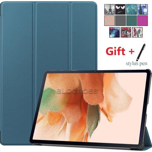 Ultra Thin Cover for Samsung Galaxy Tab S7 FE SM-T730 SM-T736 12.4'' Case Magnetic Adjustable Stand Cover for Galaxy S7 FE 2021