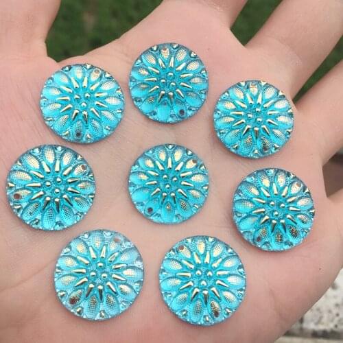 YUSDTSHA Cabochon Rhinestone For works Acrylic rhinestone button 20mm 150 pieces/lot -B105*10