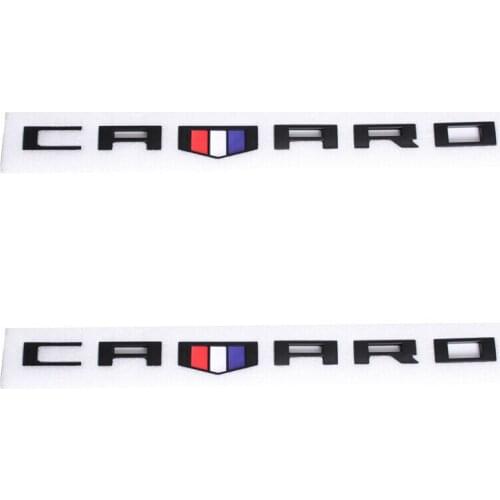 2x 3D Black ABS Car Body Tailgate Fender Emblem Badge Decal for Chevrolet Camaro