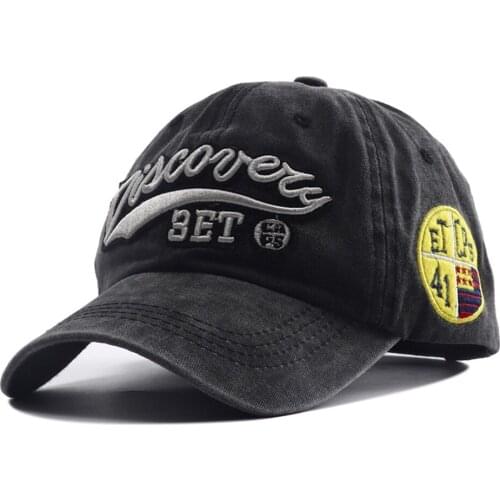 2021 New Embroidery Letter Cotton Baseball Cap Bone Unisex Retro Vintage Washed Distressed Denim Dad Hats for Women Men Snapback