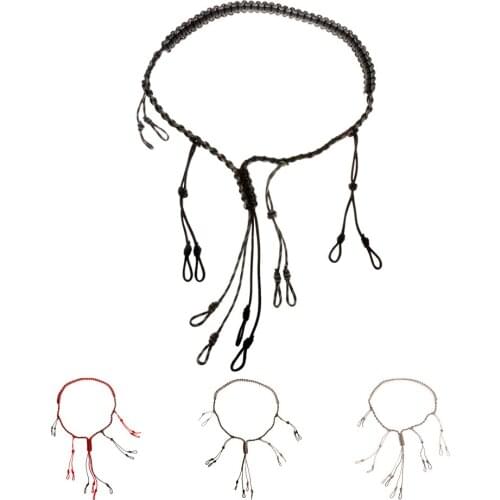 70CM Outdoor Nylon Duck Call Goose Calls Lanyard Call Lanyard Secures Braided Lanyard Rope Adjustable Loops for Hunting