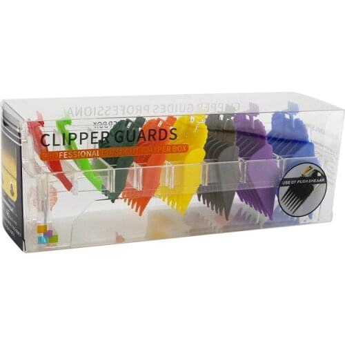 8PCS Hair Clipper Guards Limit Combs Colorful Professional Hair Cutting Guides Comb Kit Replacement For Wahl Attachment