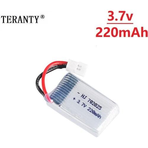 3.7V 220mAh Lipo Battery for 3.7v Rechargeable battery for X4 X11 X13 RC Drone Quadcopter Spare Parts 702025