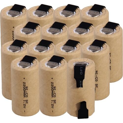 Lowest price 15 piece SC battery 1.2v batteries rechargeable 2200mAh nicd battery for power tools akkumulator