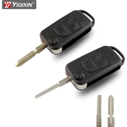 YIQIXIN Car Key Shell Cover For Mercedes Benz ML C CL S SL SEL Class ML320 C230 ML430 Remote Key Case Fob 3 Button Folding Flip