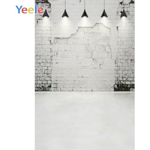 Grunge Brick Wall Floor Lamp Scene Portrait Photo Backgrounds Digital Customized Photogrotographic Backdrops For Photo Studio