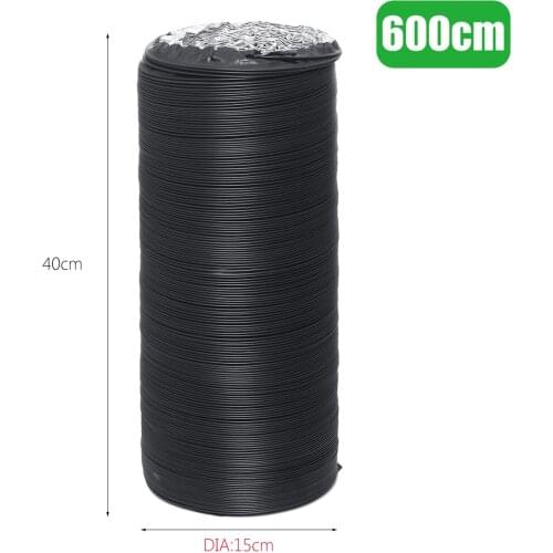 6m 150mm Flexible double Aluminium Foil Ducting Hose for Inline Duct Fan Ventilator Ventilation Tube Air Exhaust Extractor