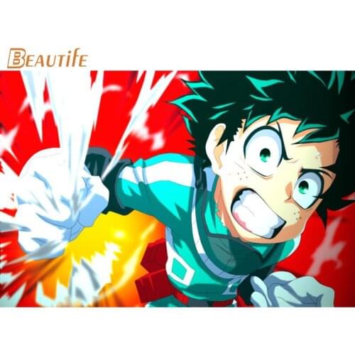 Nice My Hero Academia Canvas Poster Wall Art Painting Nordic Satin Posters Prints Modern Home Decoration