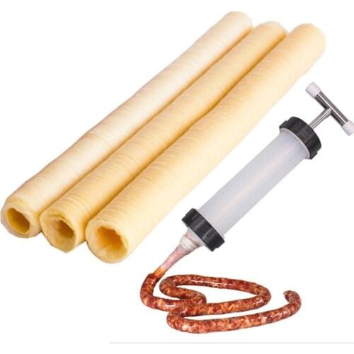 Sausage Packaging Tools 14m*26mm Sausage Tube Casing for Sausage Maker Machine Hot Dog Hamburger Cooking Tools edible Casings