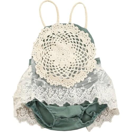 Ma&Baby 0-24M Summer Boho Newborn Infant Baby Girl Romper Lace Tassel Overalls Princess Jumpsuit Clothing