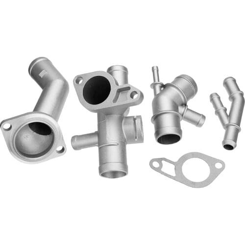 4pcs Set Aluminum Coolant Flange Upgrade Kit For VW MK4 Golf Jetta GLI GTI 337 1.8T 2000-2005 For Audi TT 2000 2001 2002