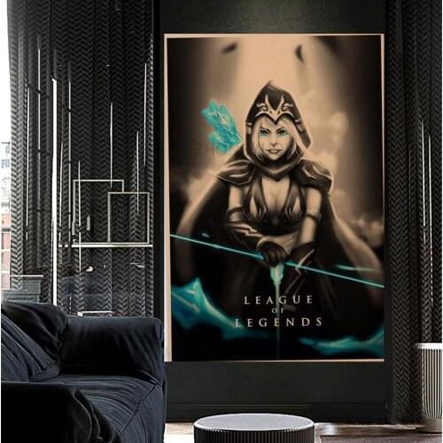 League of Legends Retro Nostalgic Poster Bar Family Decoration Painting