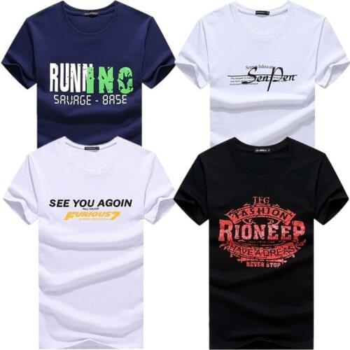 4Pcs/lot New Man T shirts For New Arrival printing Mens T-Shirts Plus Size Fashion Summer Short Sleeve T Shirts Men Tee Shirts