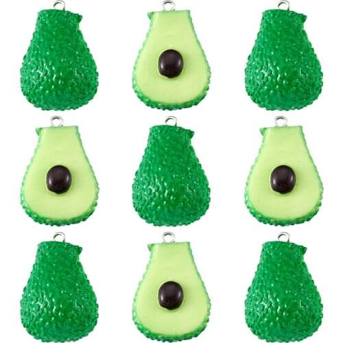 10Pcs Strawberry Fruit Resin Charms Pendant Imitation Vegetable Food Pendants For DIY Earring Necklace Key Chain Jewelry Making