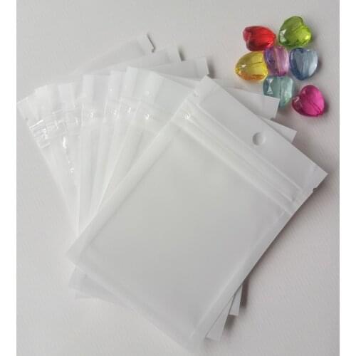 1000pcs 14x20 Translucent Gift Jewelry Pouches Bags Zip Lock Plastic Bags With Zipper Jewelry Bag Packaging Display Storage Bag
