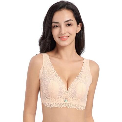 Plus Size Bralette Large Cup Push Up Bras Brassiere Womens Lace Bras Underwire Sexy Lingerie Underwear