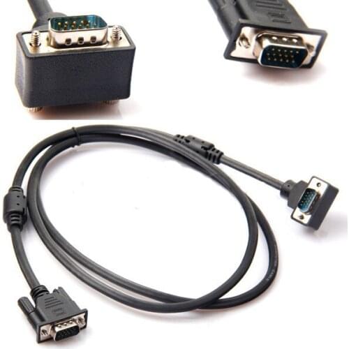 90 degree angle HD VGA cable computer to TV cable VGA RGB 15 pin cable