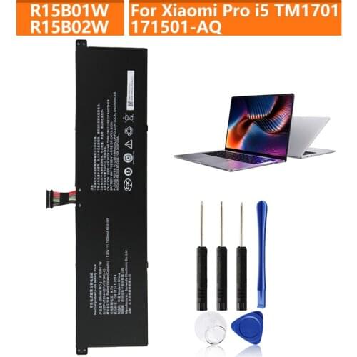 Replacement Battery For Xiaomi Pro i5 171501-AQ TM1701 15.6 inch Series R15B01W R15B02W Rechargeable Battery 7900mAh