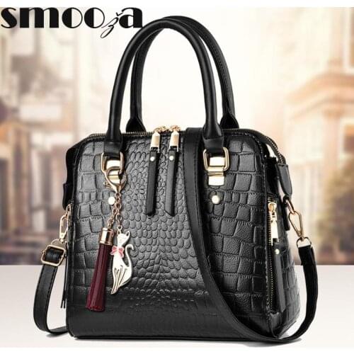 SMOOZA Female Vintage Handbag 2020 New Fashion Pu Leather Bags Women Sweet High Quality Messenger Shoulder Bags Luxury Purses
