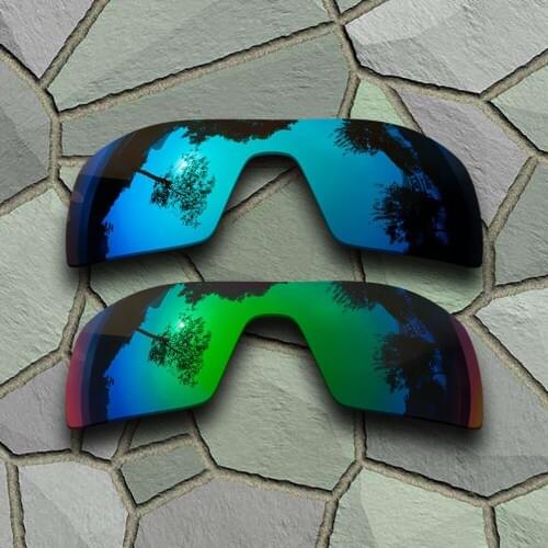 Sky Blue&Jade Green Sunglasses Polarized Replacement Lenses for Oakley Oil Rig