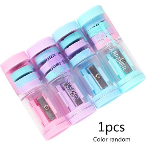 H05B Candy Color Pencil Sharpener With Erasers Kawaii Pencil Sharpener For Girls Gifts School Supplies
