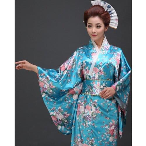 Japanese Traditional Style Evening-Dress Female Kimono Cosplay High-quality Women Yukata Stage Show кимоно японский стиль