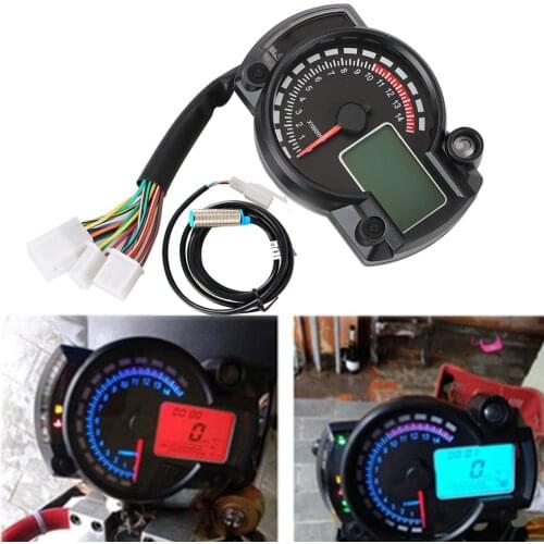 7 Colors Moto Dashboard Motorcycle Meter LCD Digital Odometer MAX 299KM/H Motorcycle Speedometer Motorbike Accessories