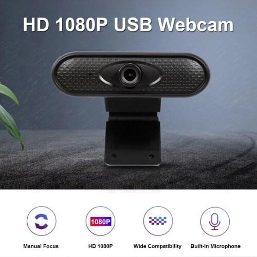 1080P HD Web Camera Webcam Office Caring Computer with Microphone USB Plug N Play Supplies for Laptop Desktop TV