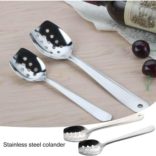 1 Pc Durable Kitchen Stainless Steel Colander Spoon Hollow Hole Spoons Food Filtration Spoon Western Food Supply