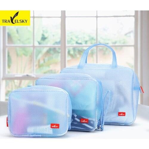 3pcs/set 2019New Women Cosmetic Bags Multifunction Makeup Organizer Bag Women Cosmetic Bags Toiletry Kits Travel Bags bolsos