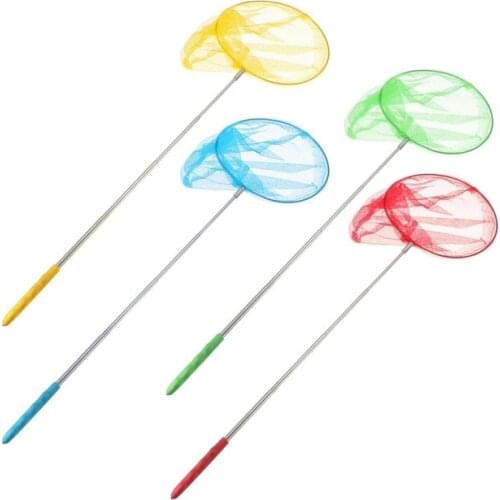 30pc 85CM Extendable Handle Fishing Polyester Mesh Kids Butterfly Insect Net Catching Bugs outdoor party favor game gift toy Gag