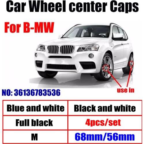 4pcs 68mm 56mm Car Wheel Center Hub caps Rim Caps Covers Logo For BMW X1 X2 X3 X5 X6 1 3 5 7 Series E65 E66 F01 F02 F48 G01 F48