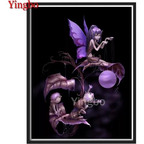 DIY Diamond Mosaic Cartoon Elf Butterfly Fairy Cross Stitch 5D Diamond Painting Full Square Round Drill Embroidery Rhinestones