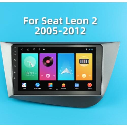 2 Din Android Car Radio for Seat Leon 2 2005-2012 9" Screen Car Multimedia GPS Navigation Auto Audio Player Head Unit Autoradio