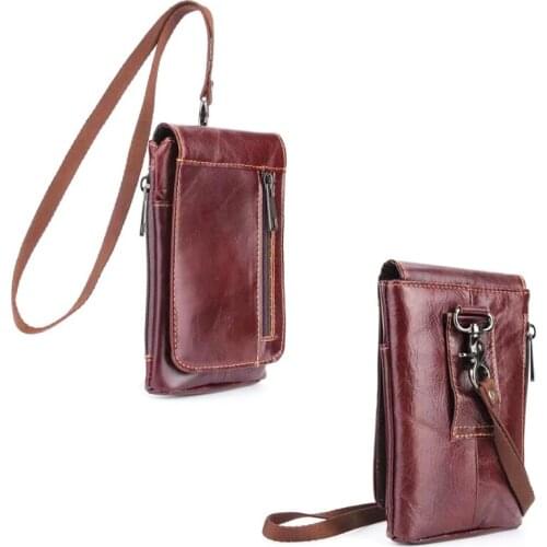 Hook Loop Shoulder Waist Belt Genuine Leather Case For Huawei Honor View 20 10 6X 5A V8 V9 Play 8 Pro,Nova 4 3 3i 3e 2 Plus