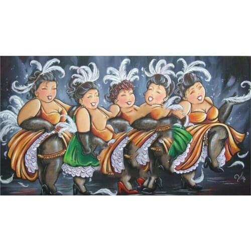 Diy diamond painting fat lady dancing 5d Cross stitch Sets Full square round large Diamond Embroidery Cross Stitch KitsZP-1886