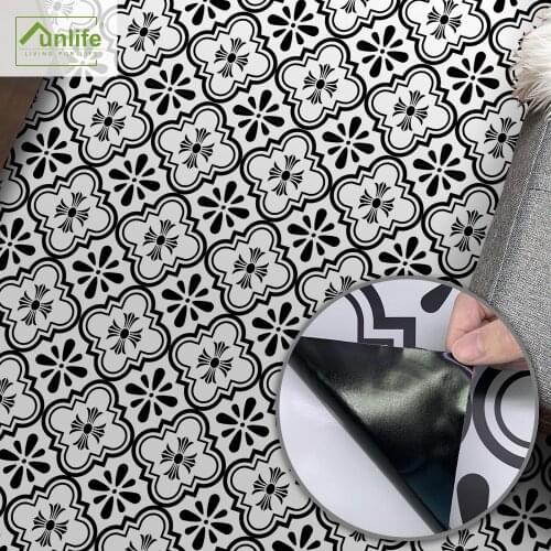 Funlife® Spanish Pattern Ground Stickers Floor stickers Self-Adhesive Decorative Waterproof Peel & Stick for Living Room Bedroom