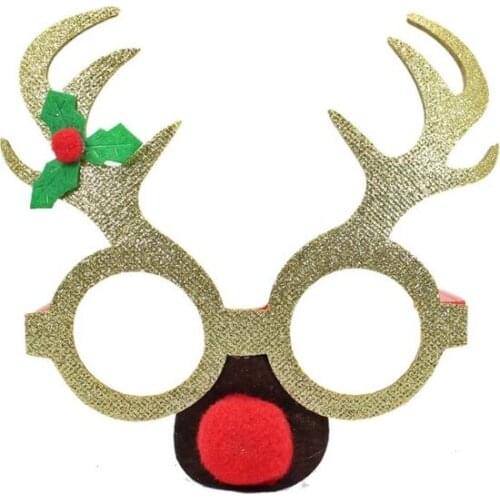 Clown Toe Deer Figured Party Glasses Gold christmas decorations рождественские украшения