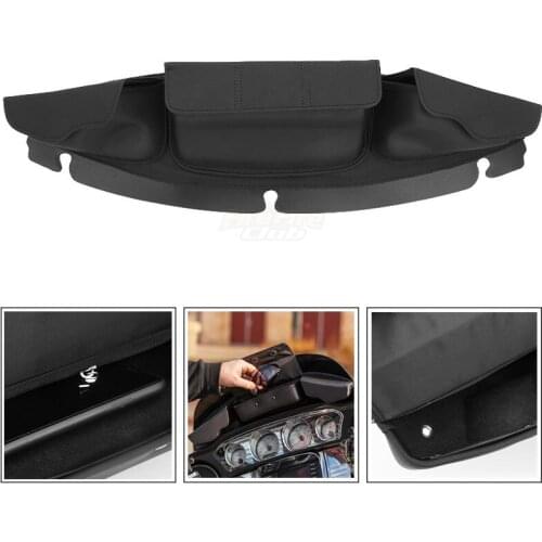 Motorcycle Windshield Bag Saddle Tri Pouch 3 Pocket For Harley Touring Street Glide FLHX FLHTK FLHXS 2014 15 16 17 18 19 20